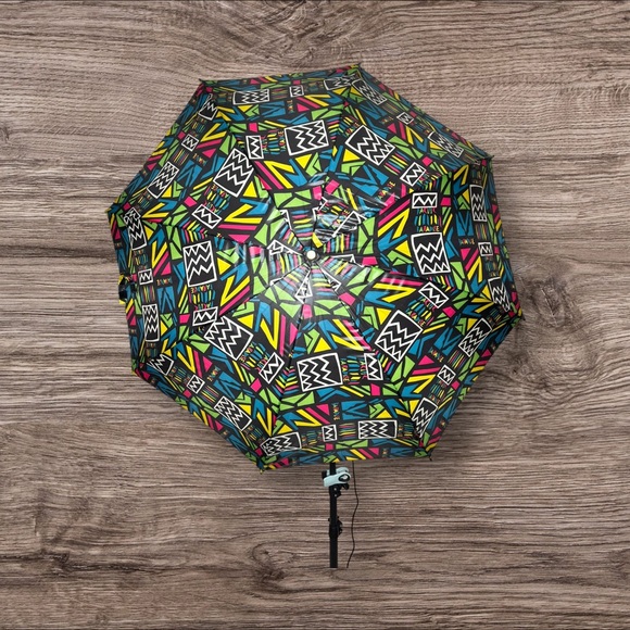 Vintage 90s Fluorescent Umbrella/Parasol - Picture 5 of 11